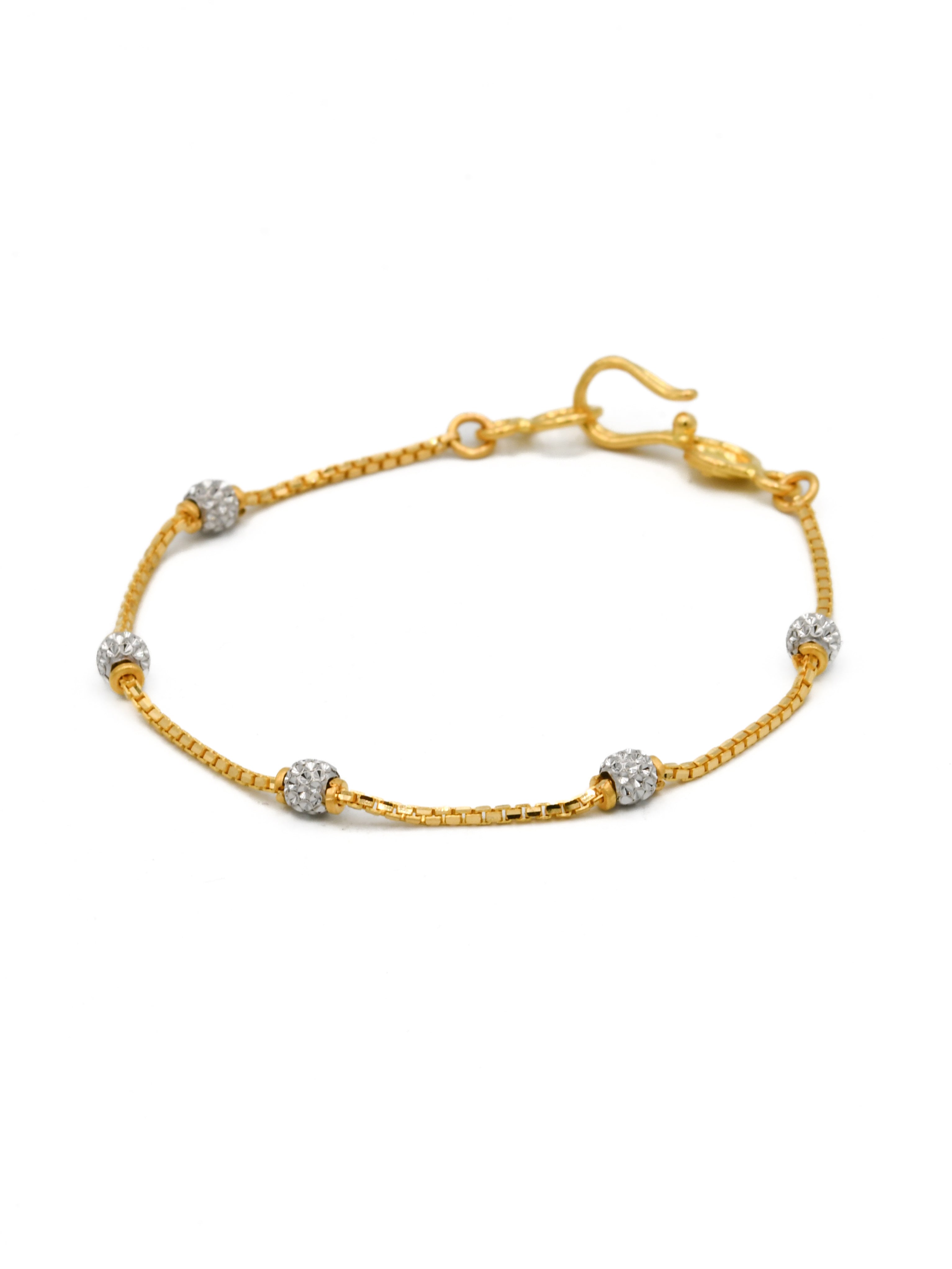 22ct Gold Two Tone Baby Bracelet