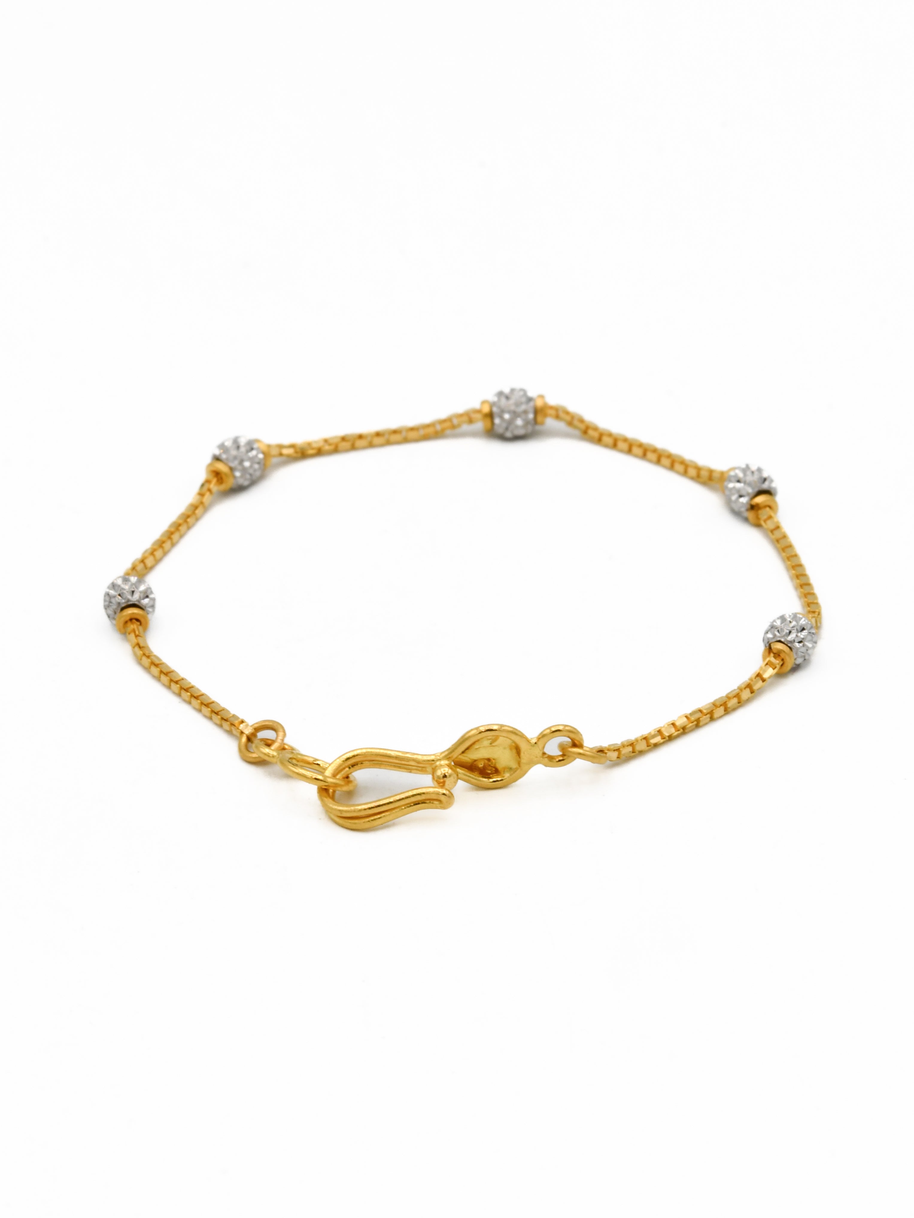 22ct Gold Two Tone Baby Bracelet