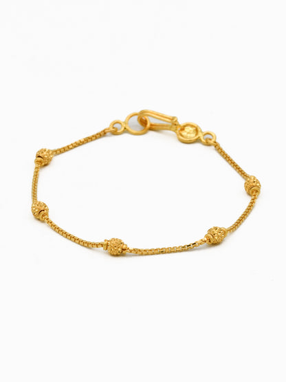 22ct Gold Ball Baby Bracelet