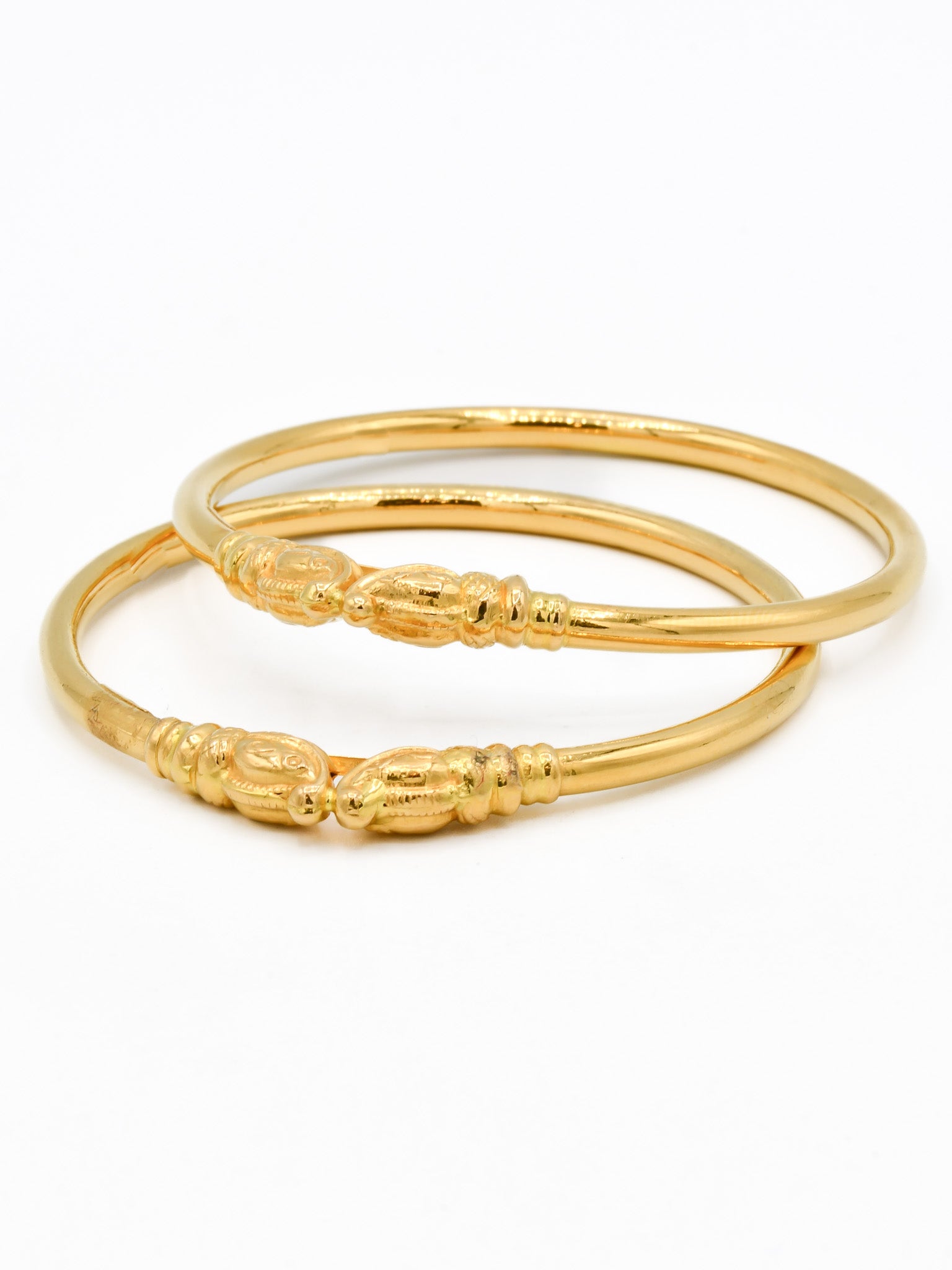 22ct Gold Hathi Mukh Pair Bangle – Roop Darshan