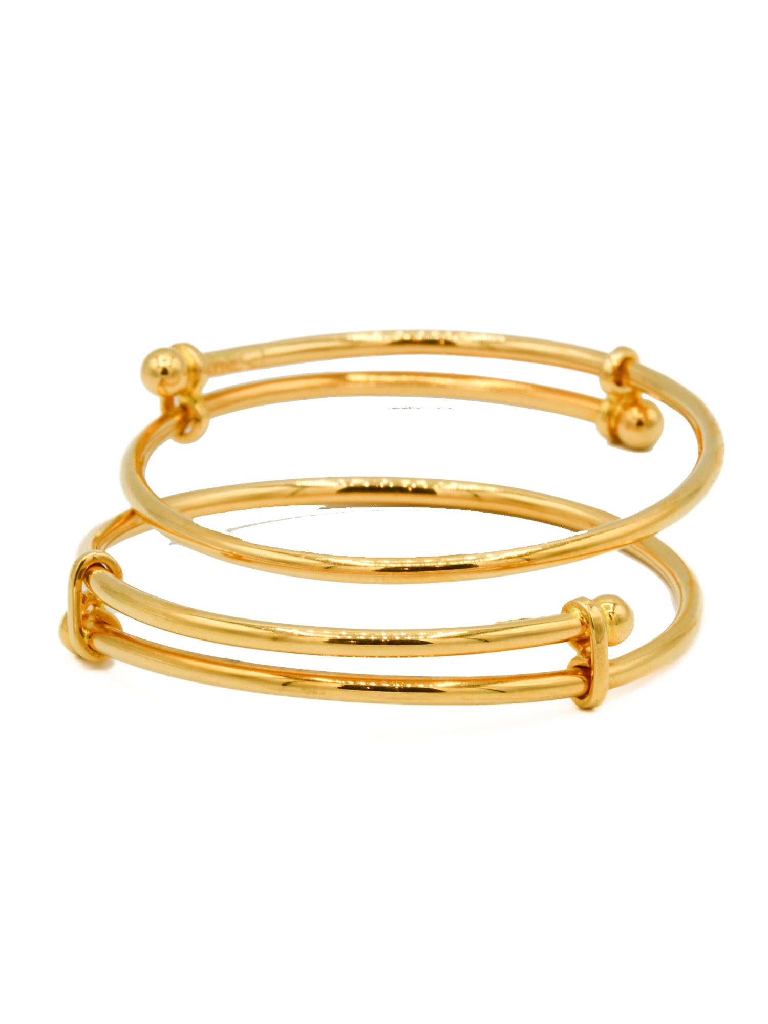 22ct Gold Adjustable Pair Baby Bangle