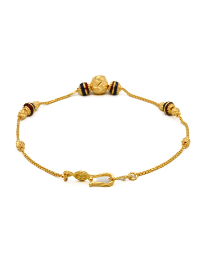 22ct Gold Minakari Ball Bracelet