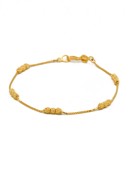 22ct Gold Ball Ladies Bracelet