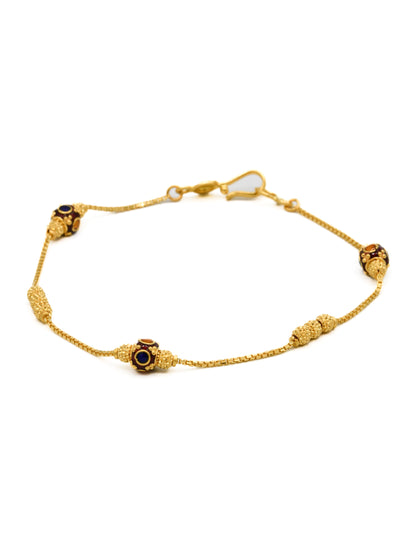 22ct Gold Minakari Ball Ladies Bracelet