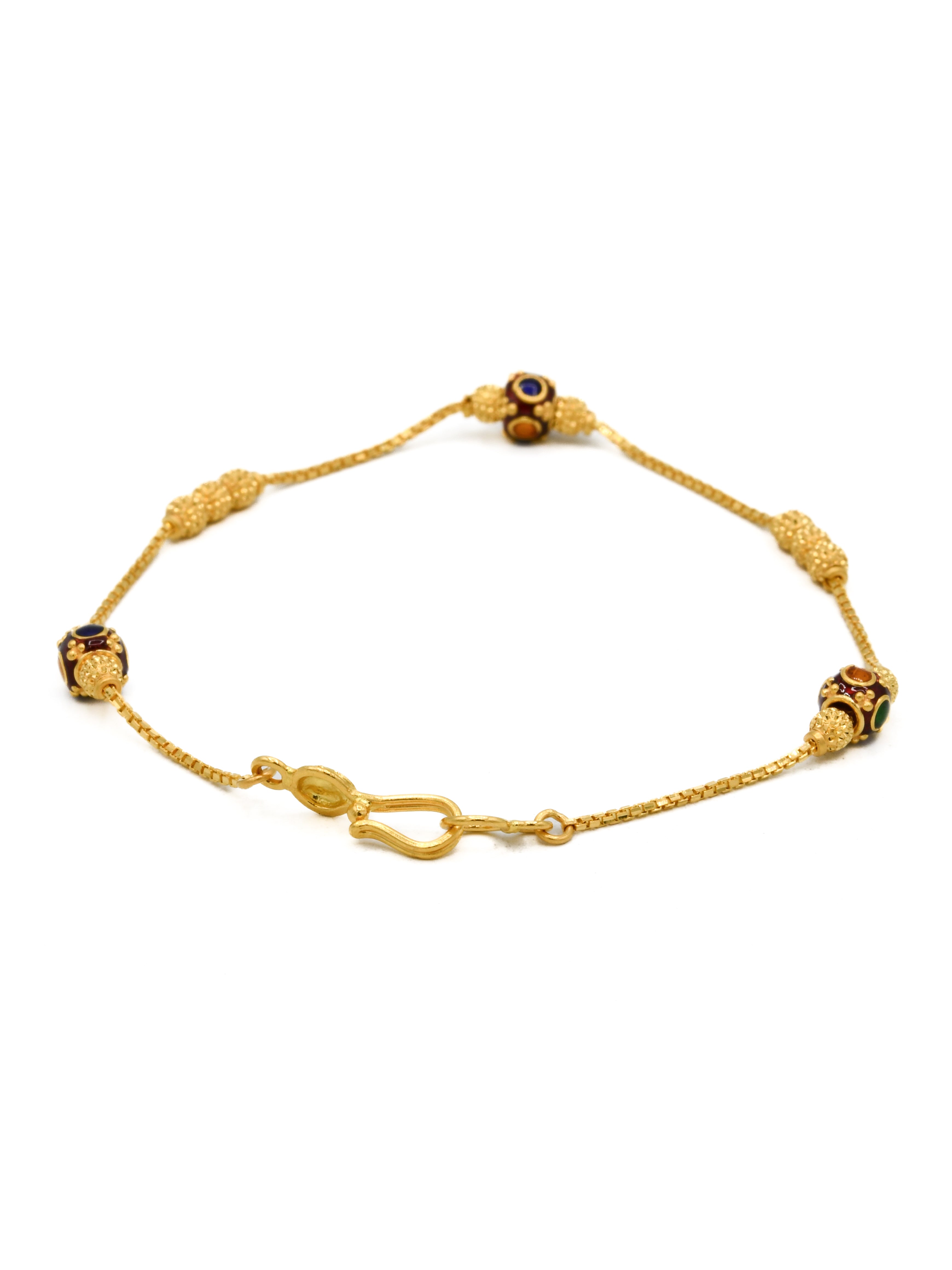 22ct Gold Minakari Ball Ladies Bracelet