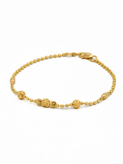 22ct Gold Ball Ladies Bracelet