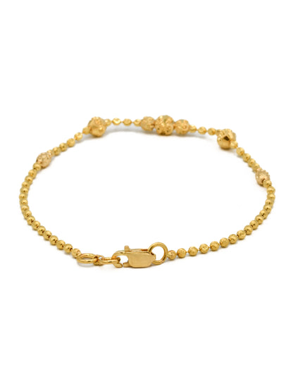 22ct Gold Ball Ladies Bracelet