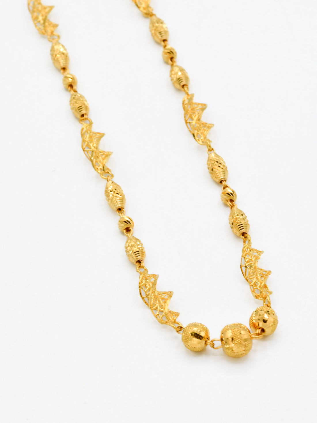 22ct Gold Ball Fancy Chain - Roop Darshan