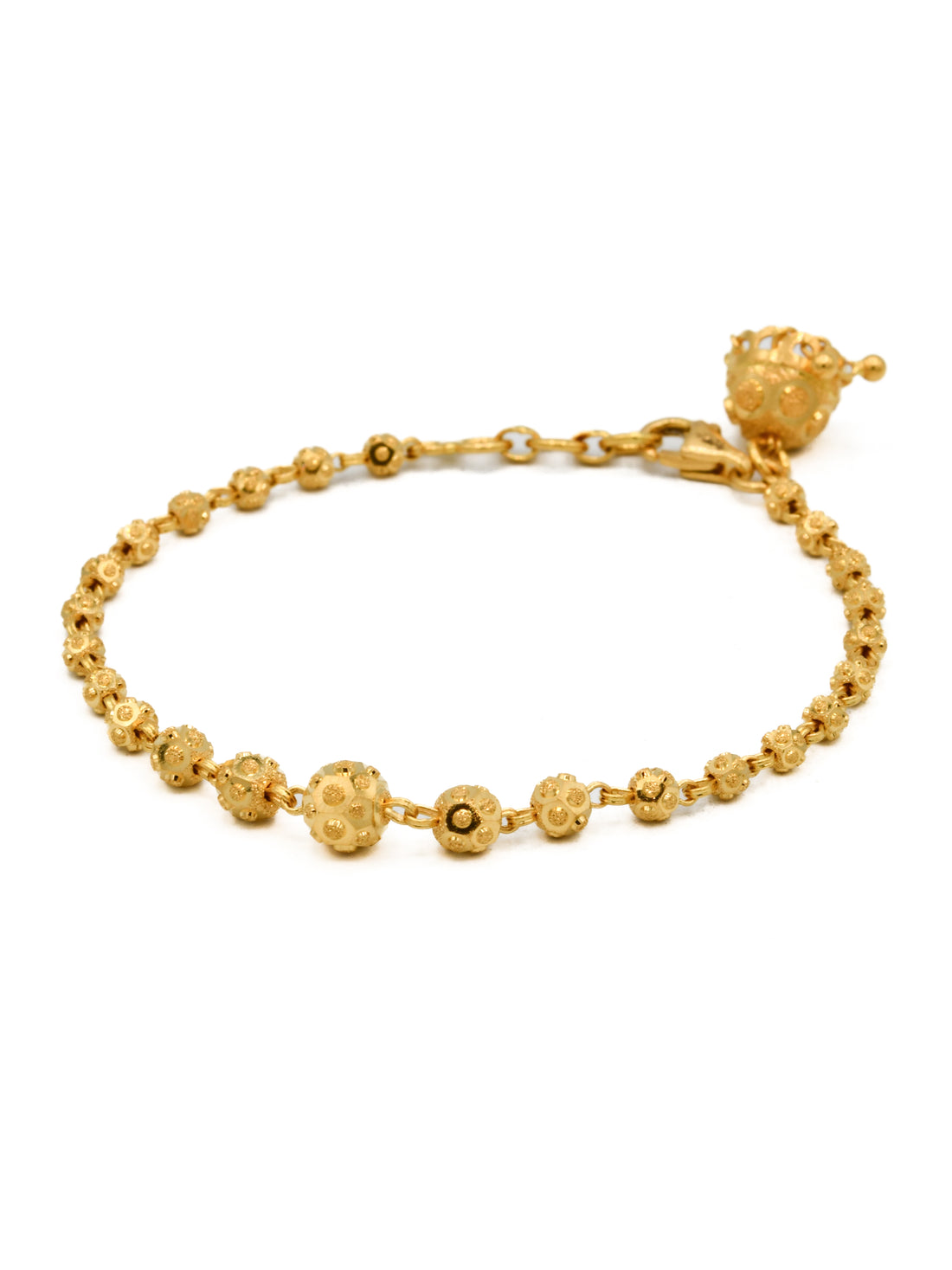 22ct Gold Ball Ladies Bracelet