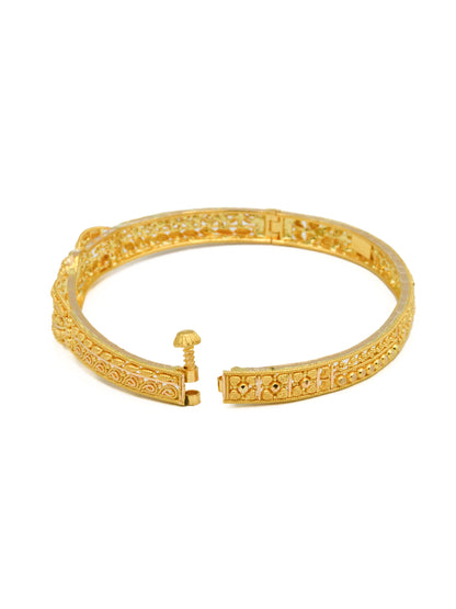 22ct Gold Filigree Screw Bangle