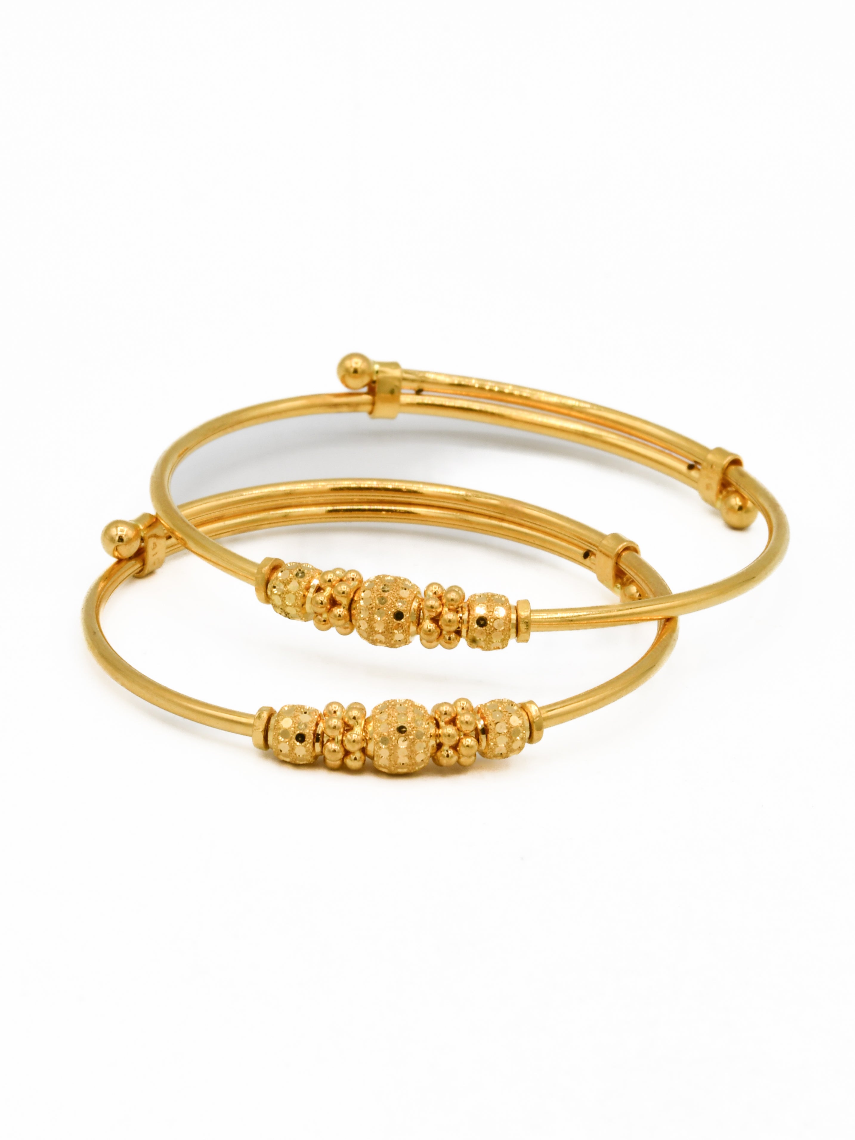 22ct Gold Adjustable Pair Baby Bangle