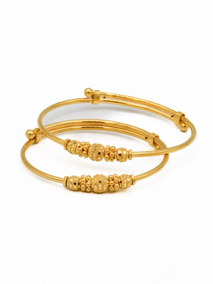 22ct Gold Adjustable Pair Baby Bangle