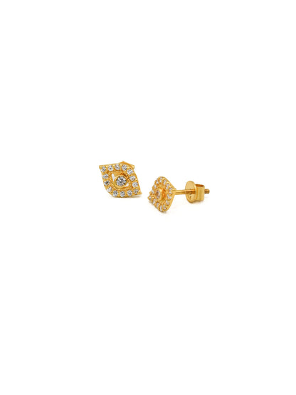 22ct Gold CZ Stud Earrings