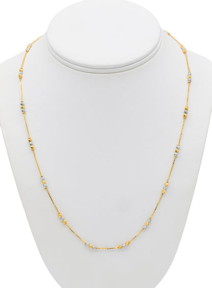 22ct Gold Two Tone Ball Fancy Chain