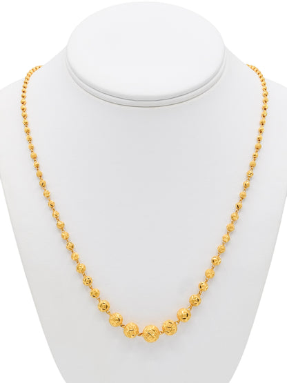 22ct Gold Ball Fancy Chain