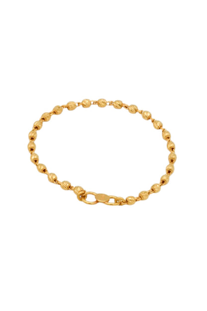 22ct Gold Ball Pair Baby Bracelet