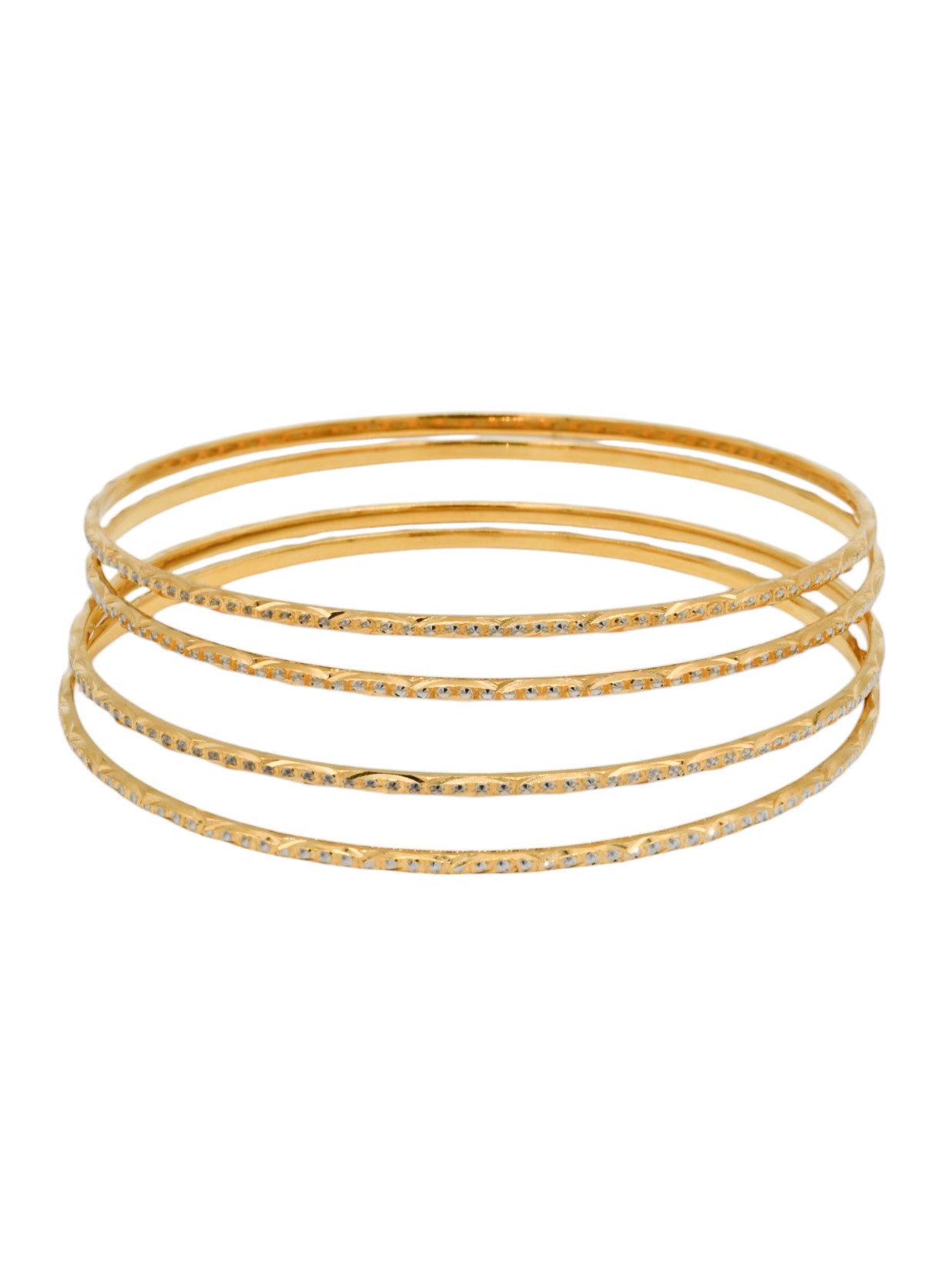 22ct Gold Two Tone 4 Bangles