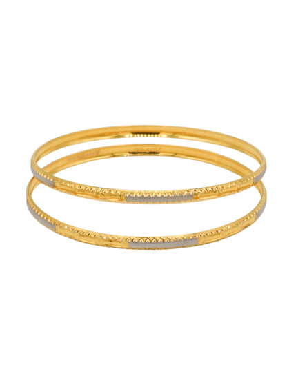 22ct Gold Two Tone Pair Bangle