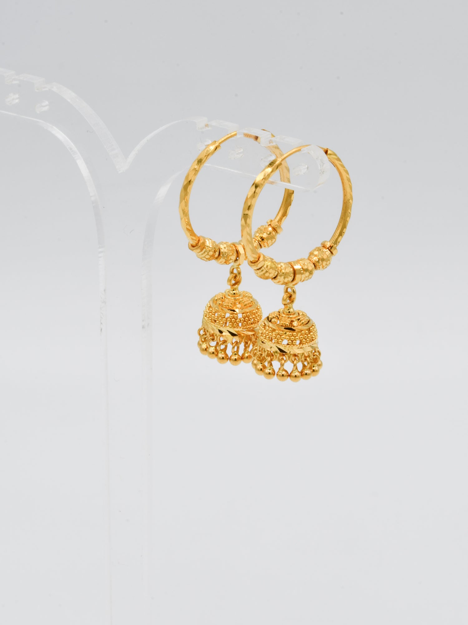 22ct Gold Ball Jhumki Bali