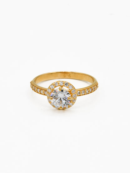 22ct Gold CZ Ladies Ring