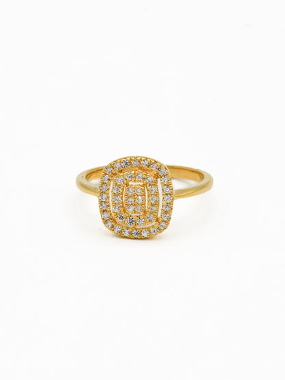 22ct Gold CZ Ladies Ring