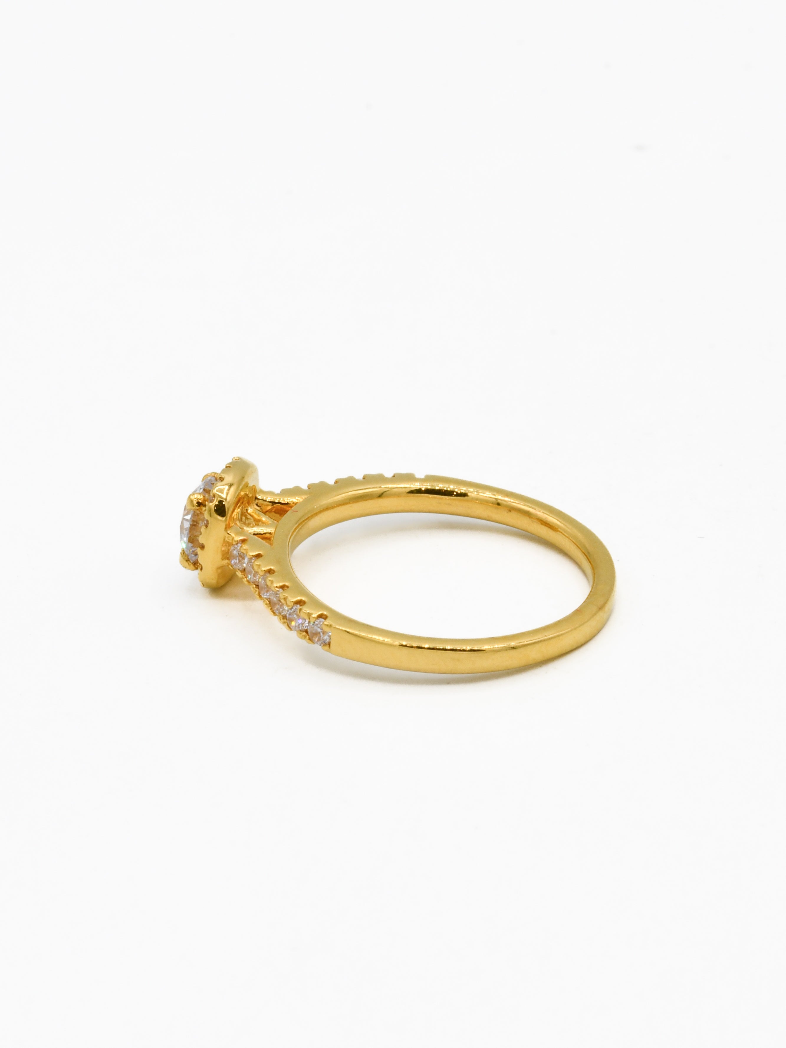 22ct Gold CZ Ladies Ring