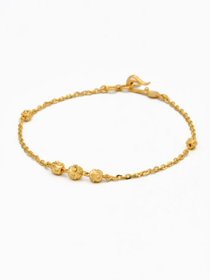 22ct Gold Ball Ladies Bracelet