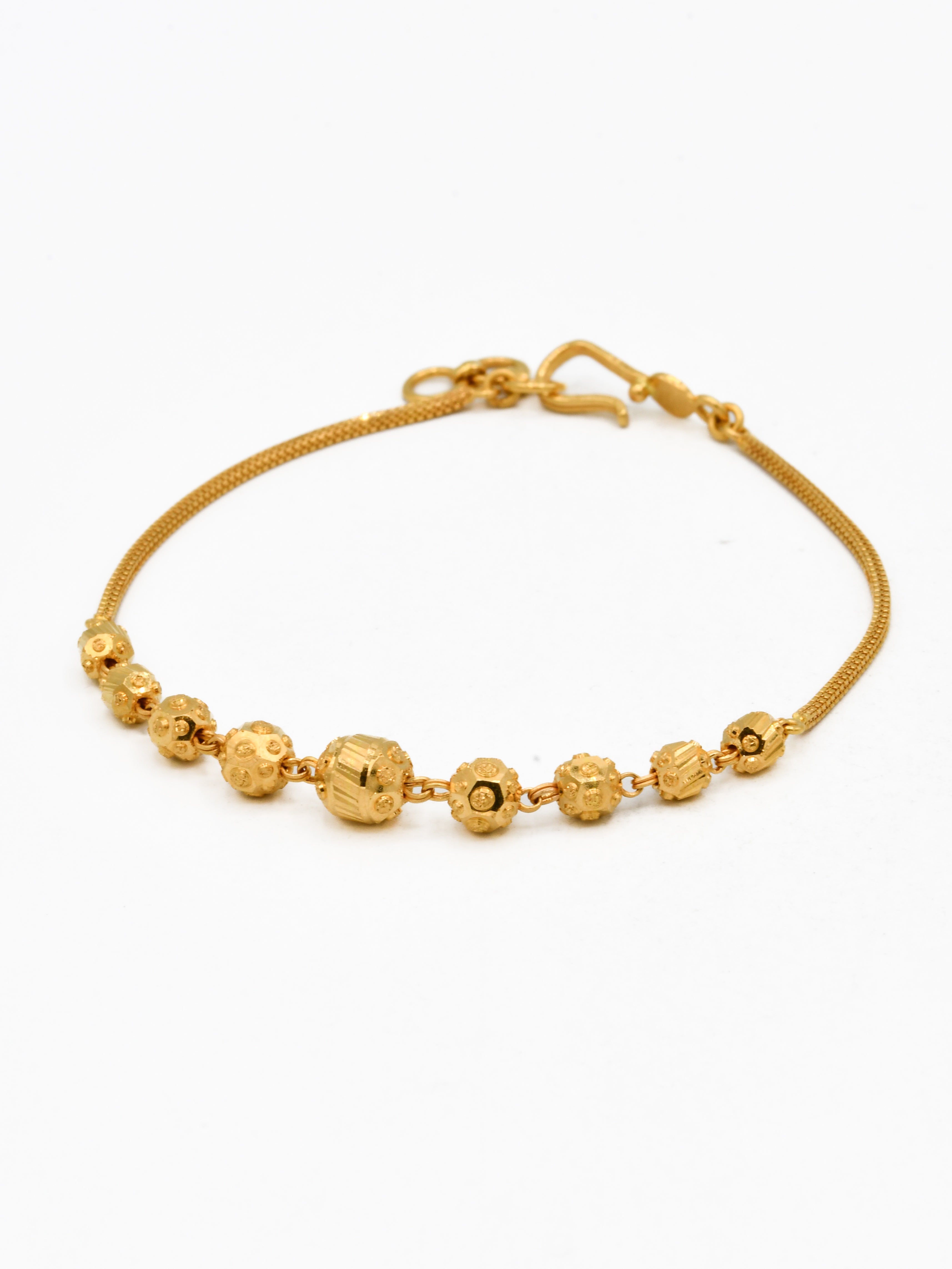 22ct Gold Ball Ladies Bracelet