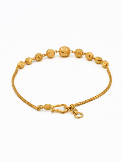 22ct Gold Ball Ladies Bracelet