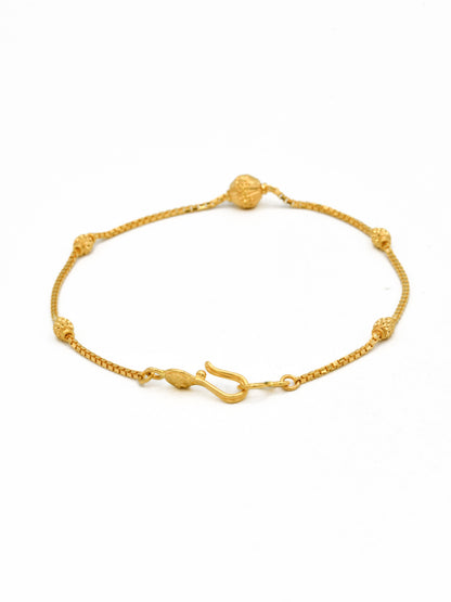 22ct Gold Ball Ladies Bracelet