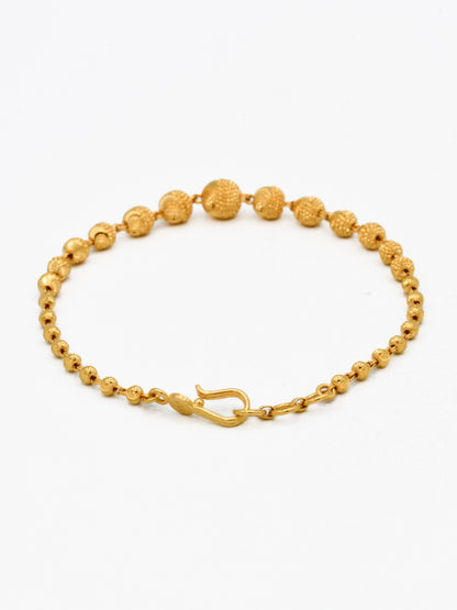 22ct Gold Ball Ladies Bracelet