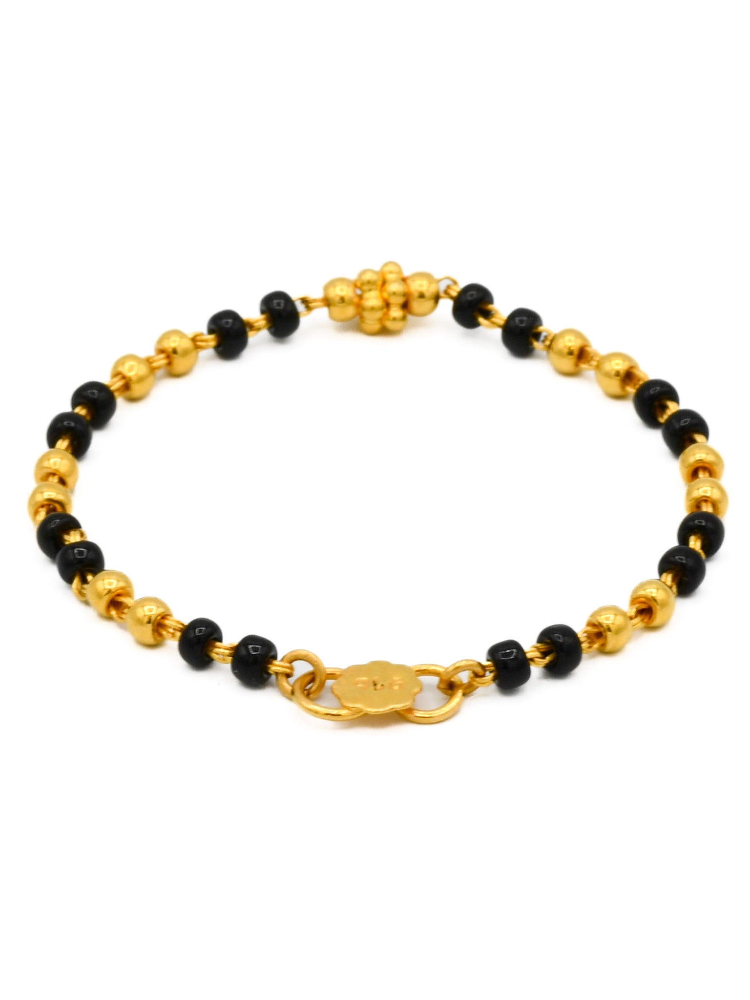 Gold black hot sale beads bracelet