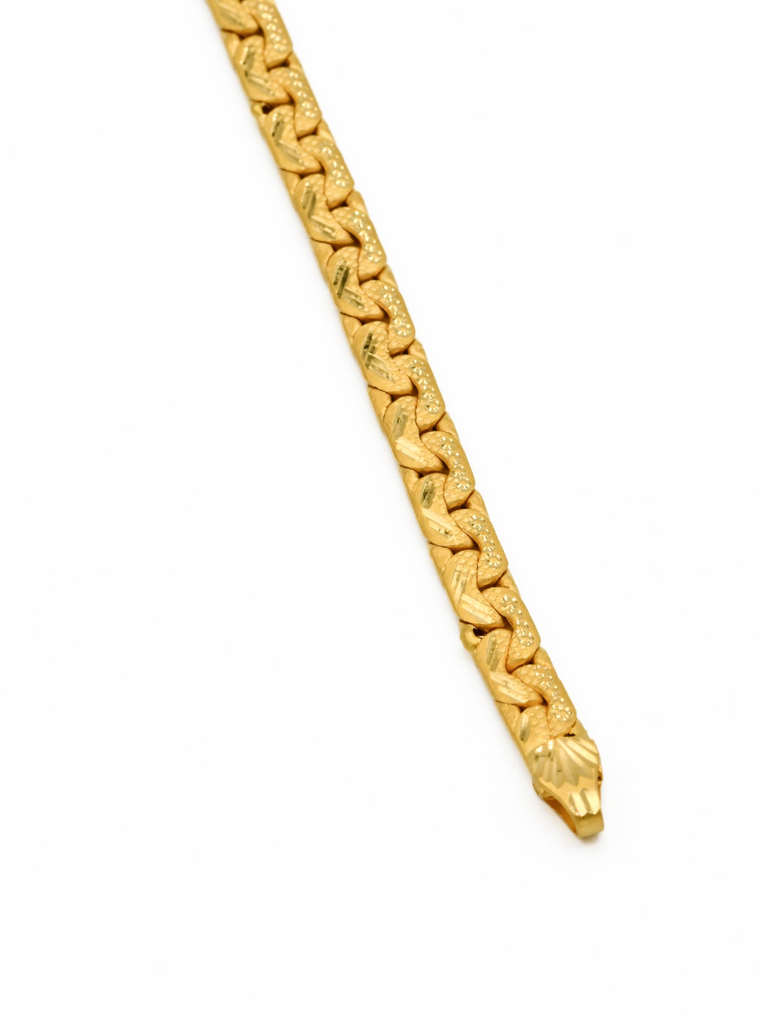 22ct Gold Hollow Mens Bracelet