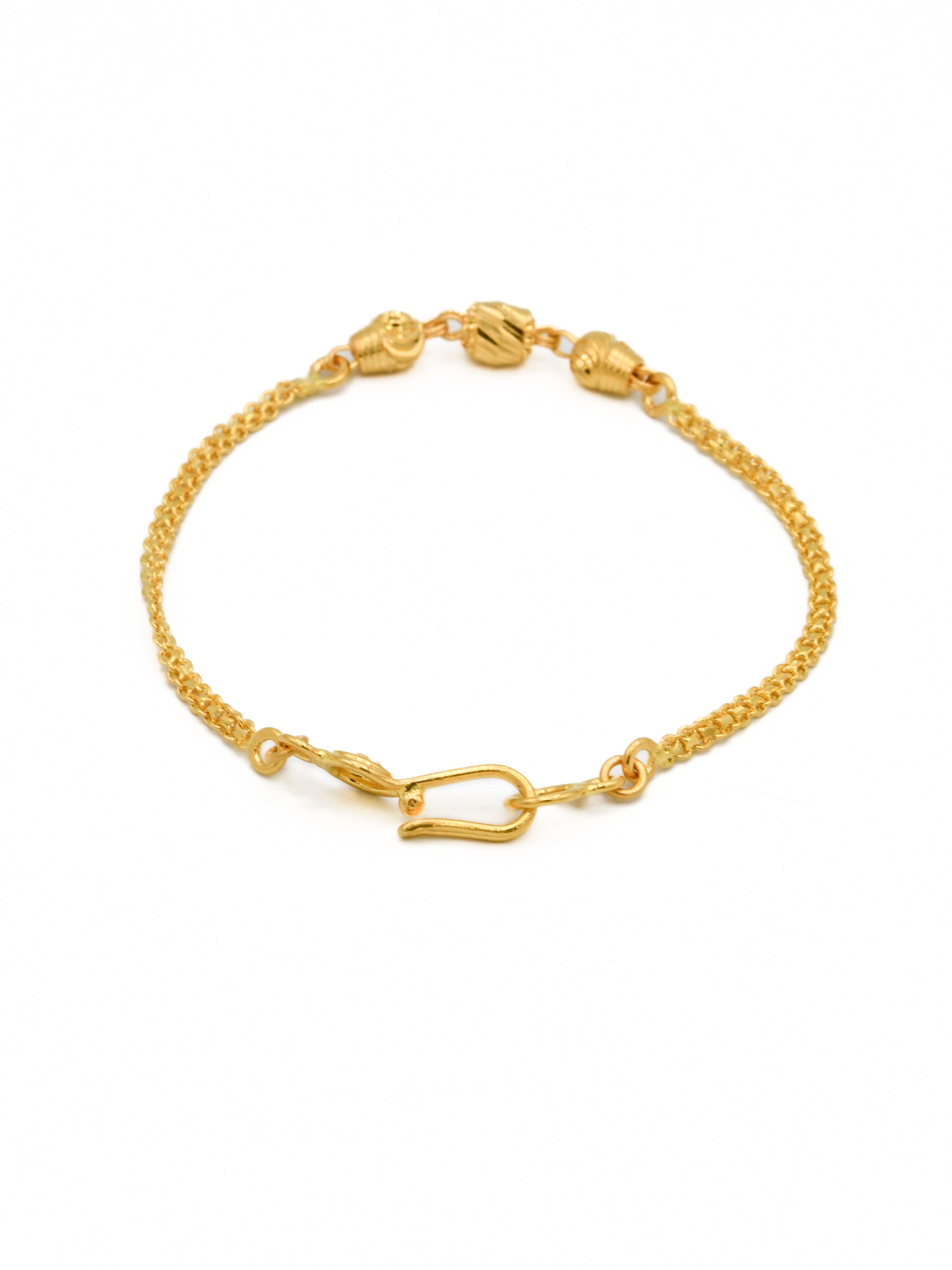 22ct Gold Ball 1 Piece Baby Bracelet