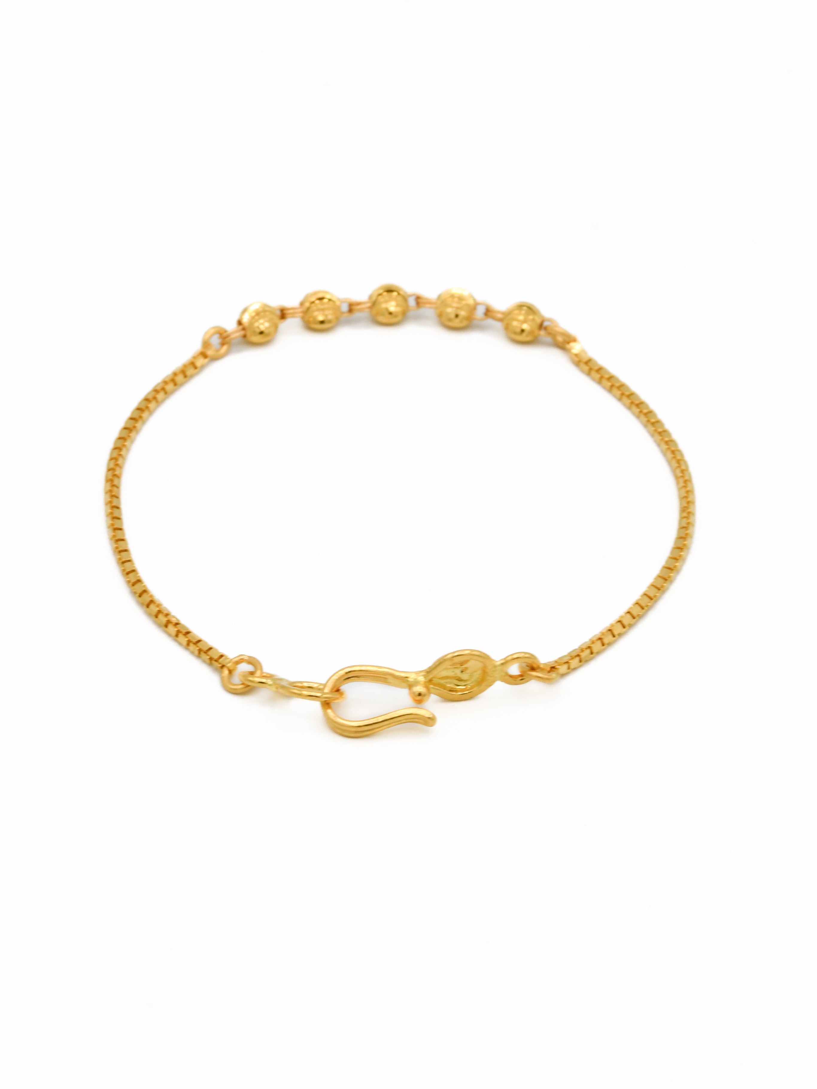 22ct Gold Ball 1 Piece Baby Bracelet