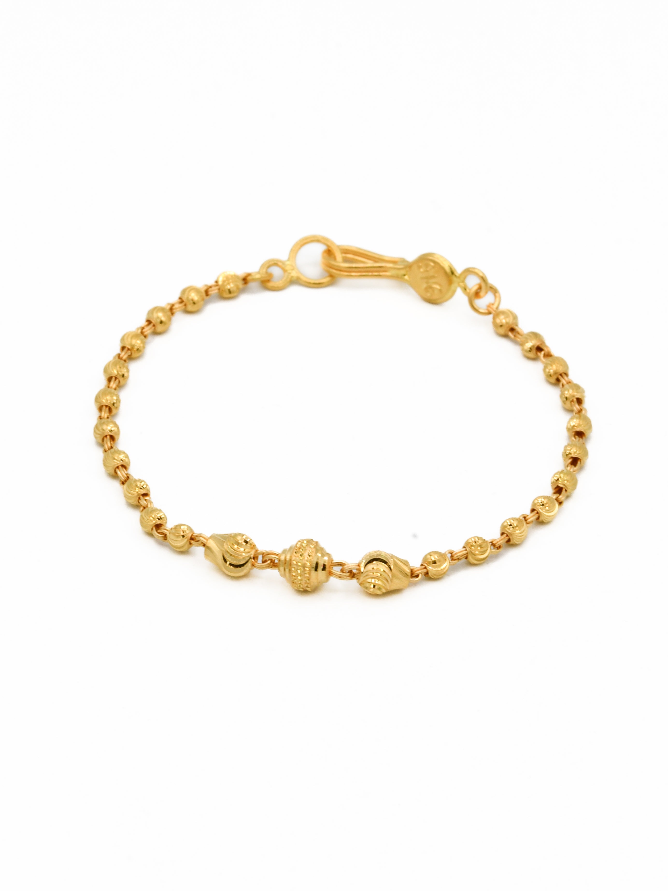 22ct Gold Ball 1 Piece Baby Bracelet