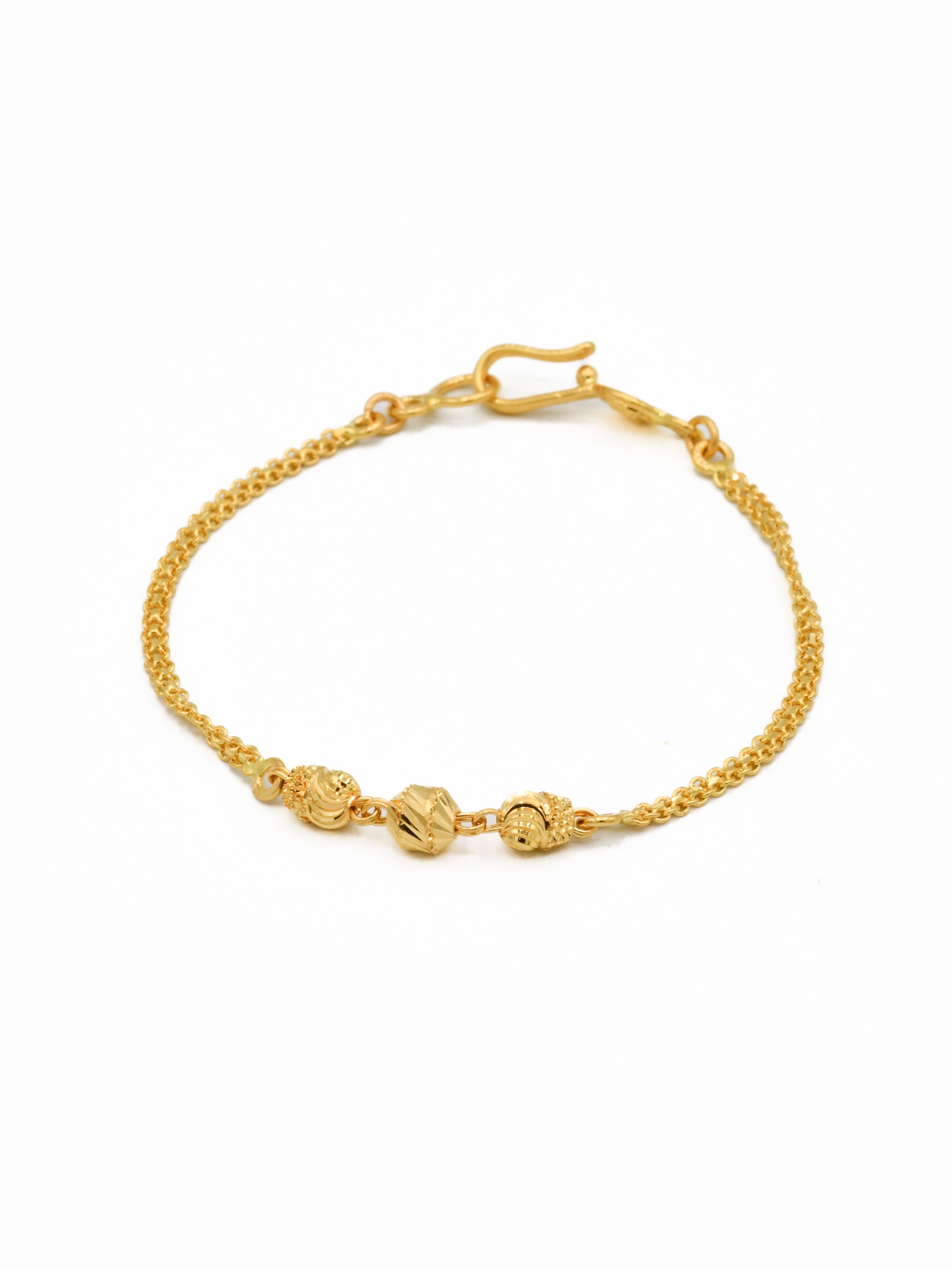 22ct Gold Ball 1 Piece Baby Bracelet