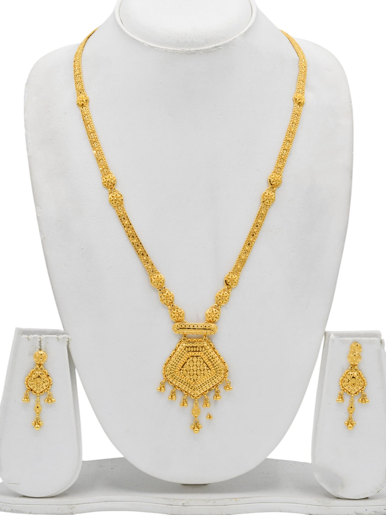 22ct Gold Long Necklace Set