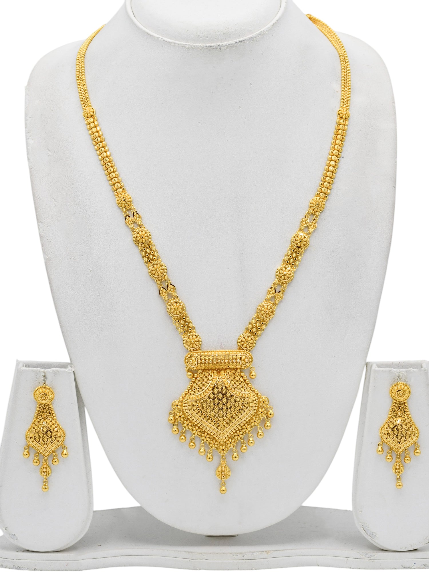 22ct Gold Long Necklace Set