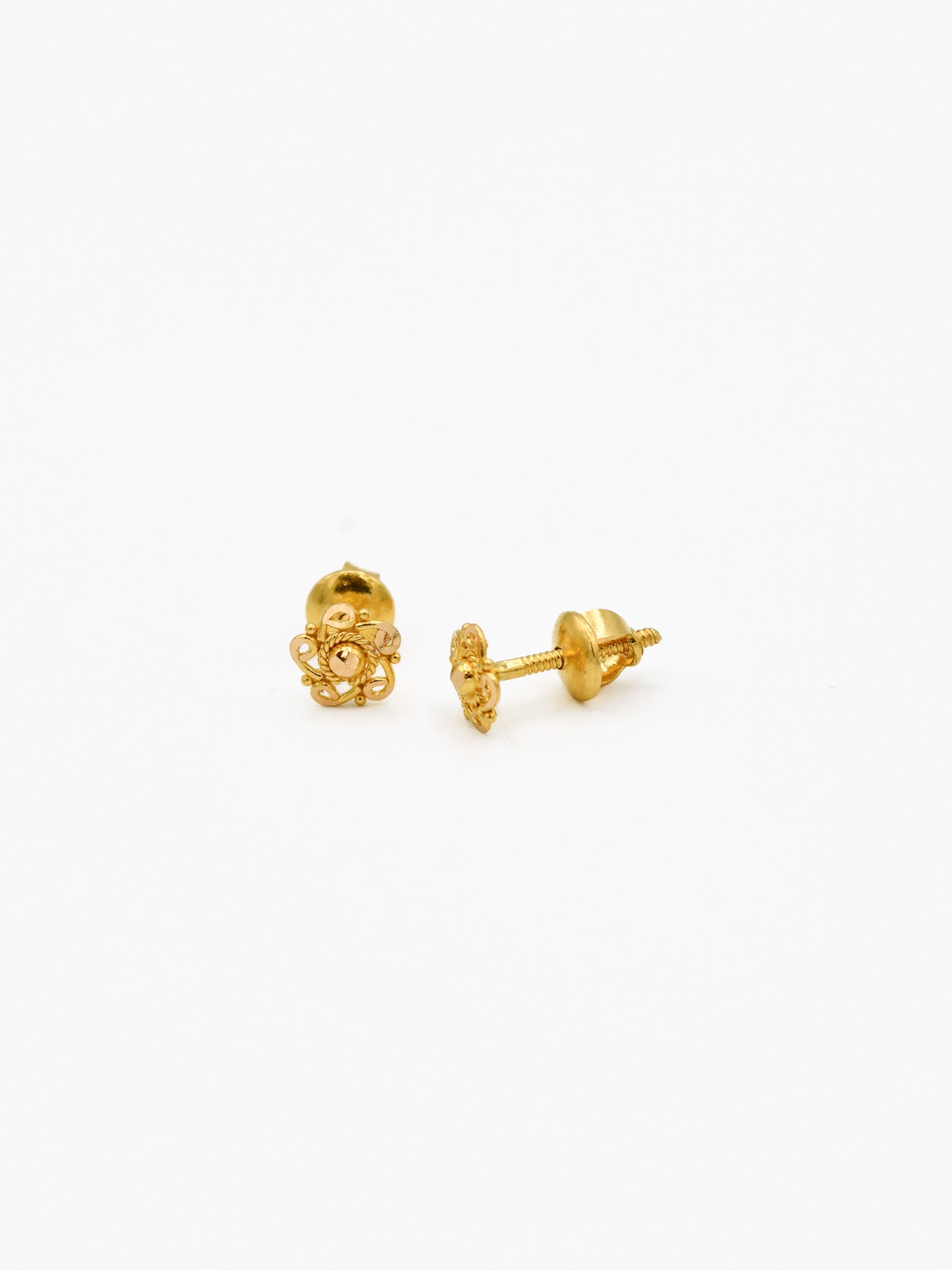 22ct Gold Stud Earrings - Roop Darshan