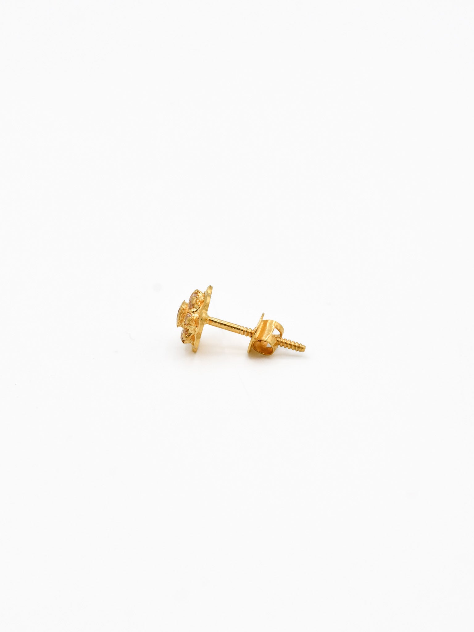 22ct Gold CZ Stud Earrings - Roop Darshan