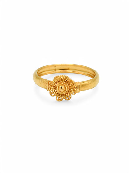 22ct Gold Flower Ladies Ring