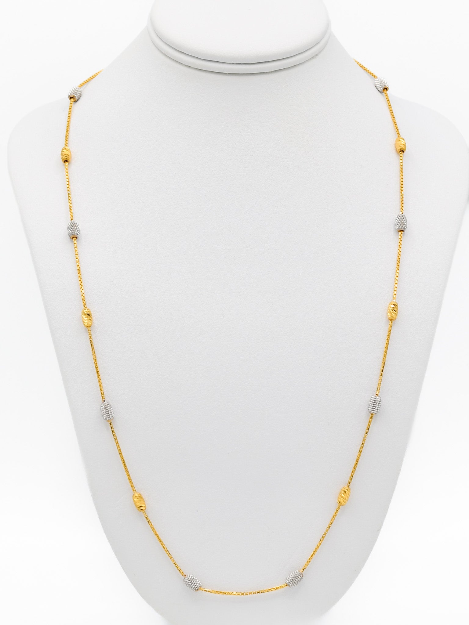 Buy 22ct / 22K Yellow Gold Mens/ladies Fancy Chain Necklace 16 Inches Gift  for Her Online in India - Etsy