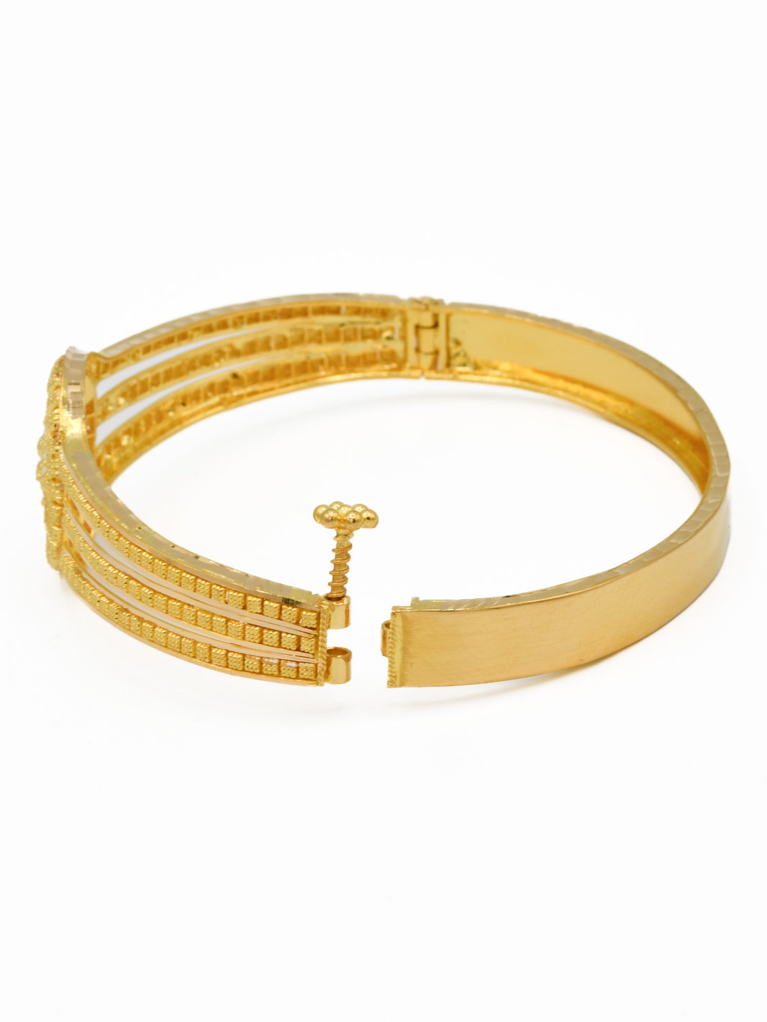 22ct Gold Ladies Screw Bangle Roop Darshan