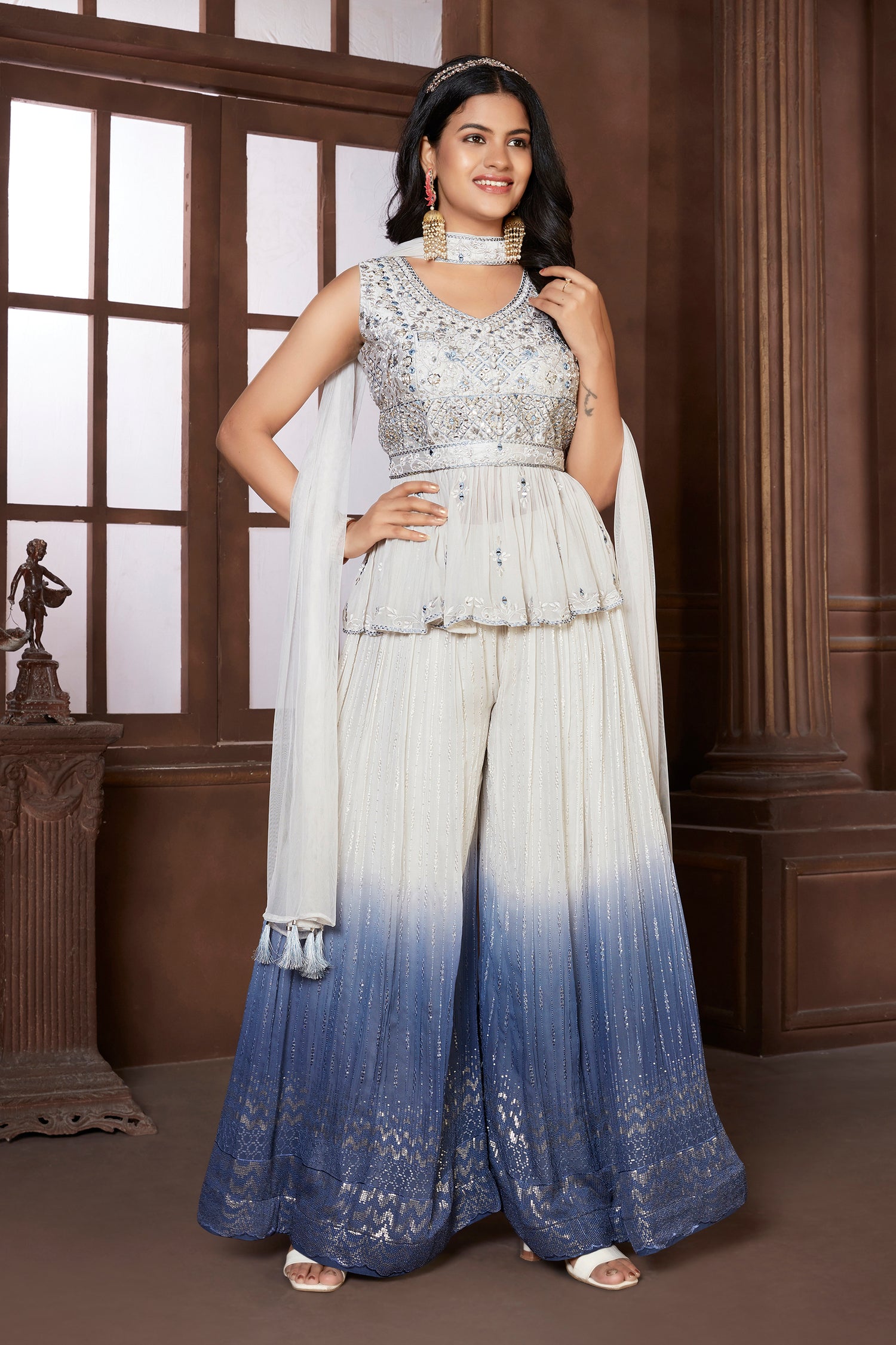 Shivani Palazzo Suit - Roop Darshan