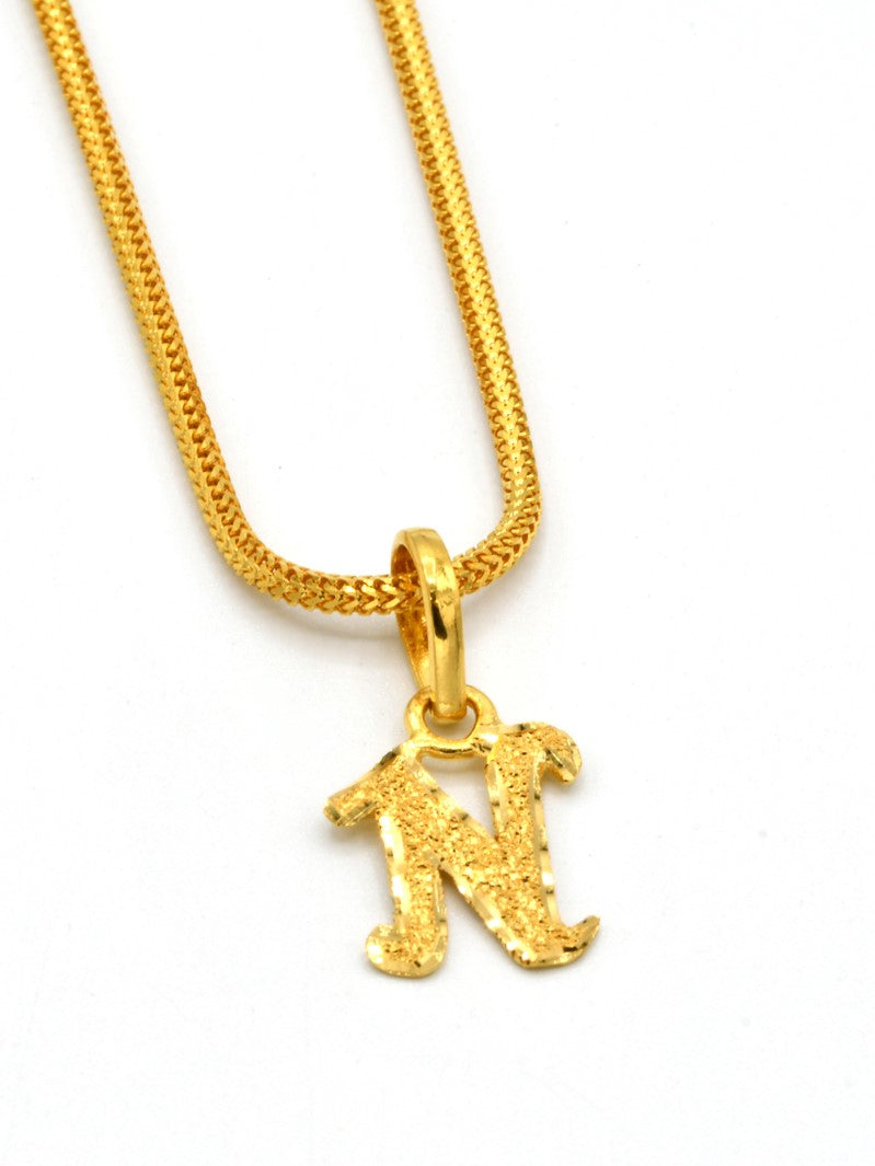 22ct Gold &quot;N&quot; Pendant - Roop Darshan