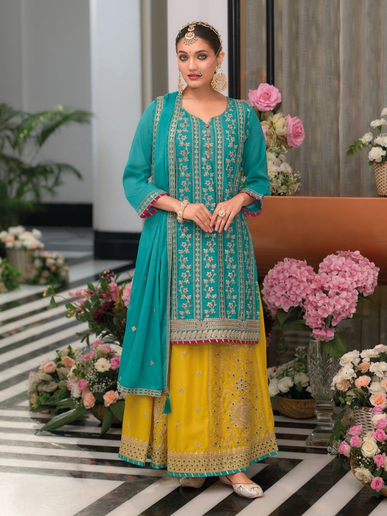 Aiza Long Top Lehenga