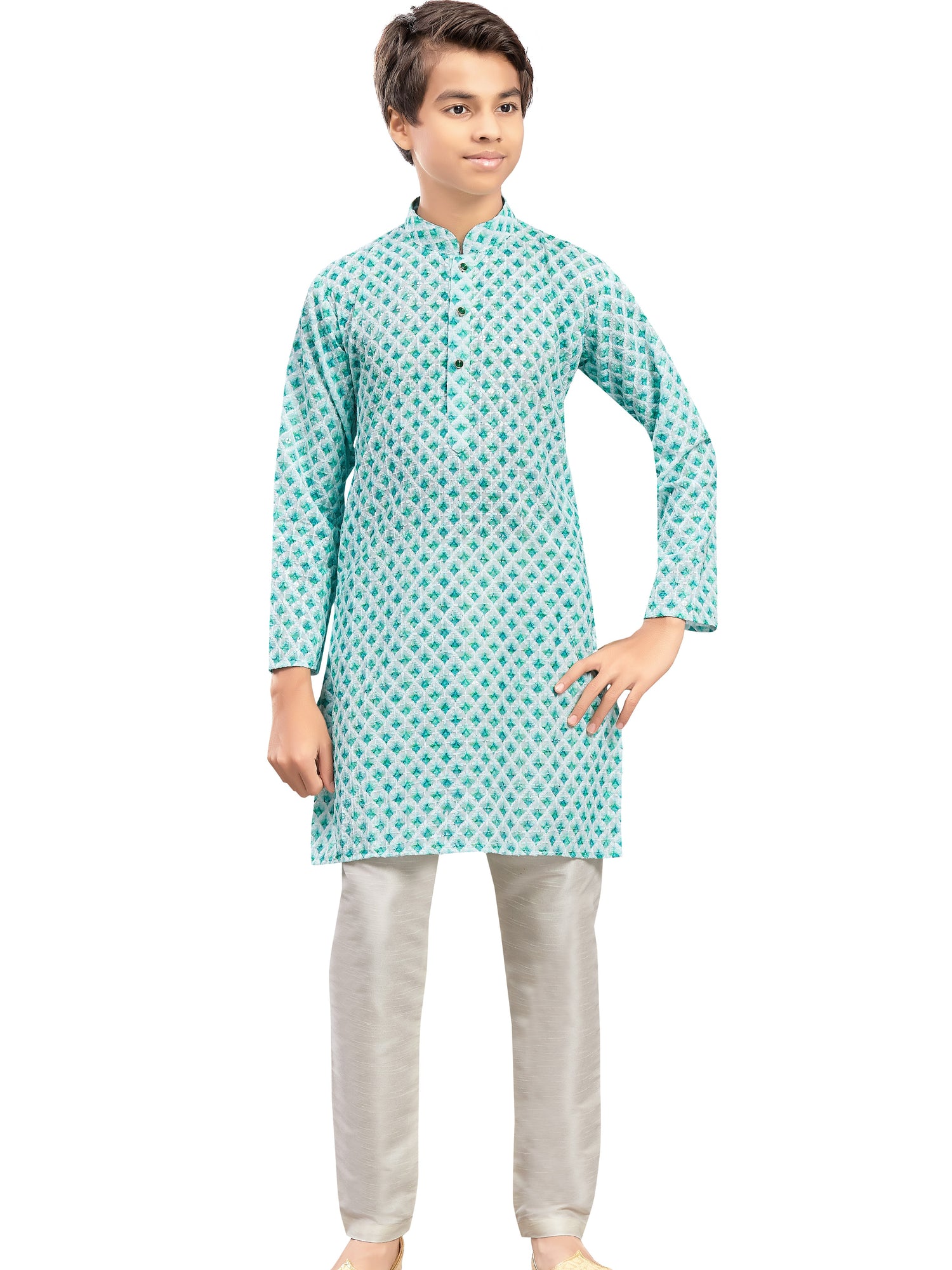 Boys Embroidered Kurta Set