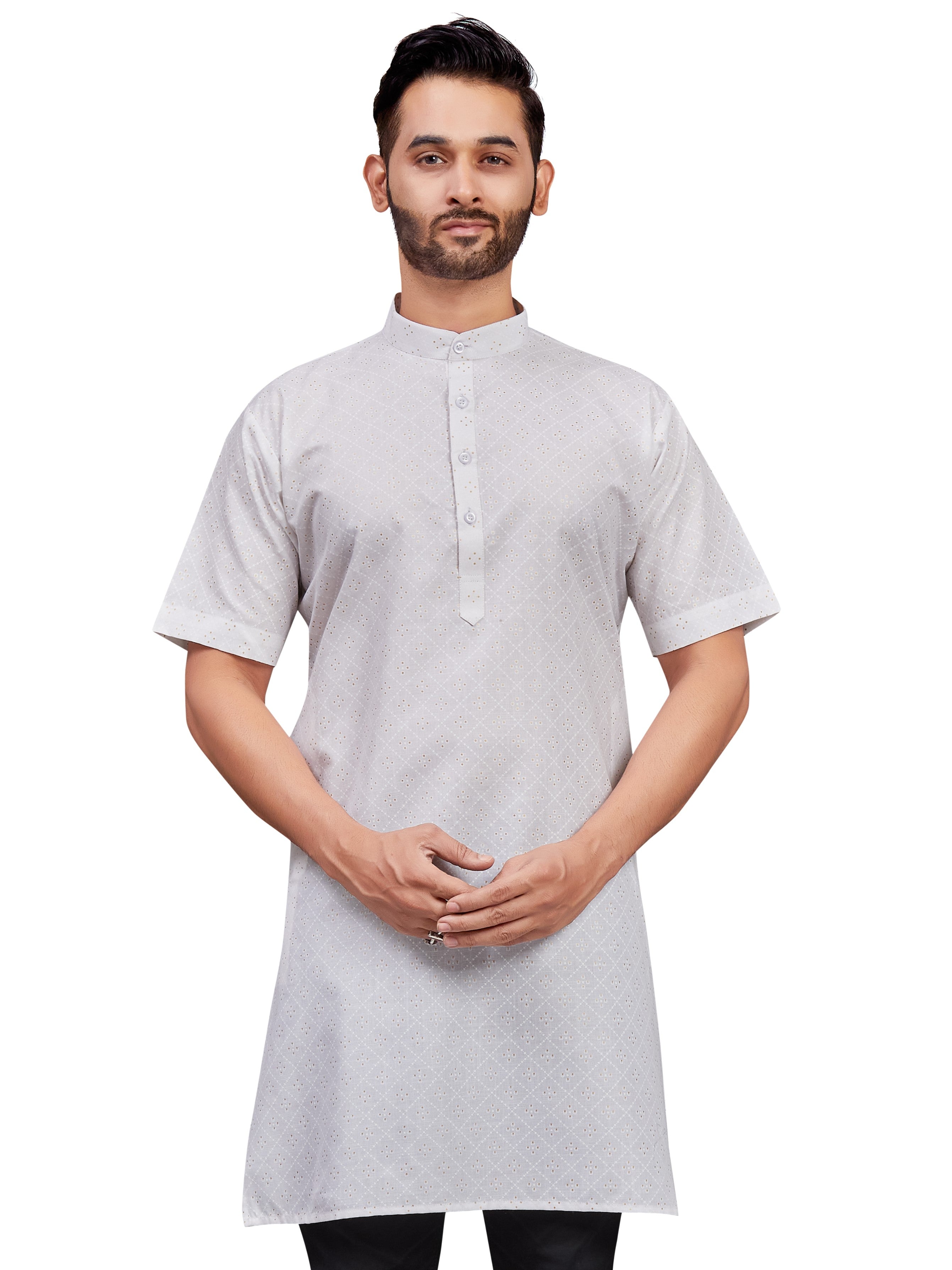 Mens Cotton Printed Kurta