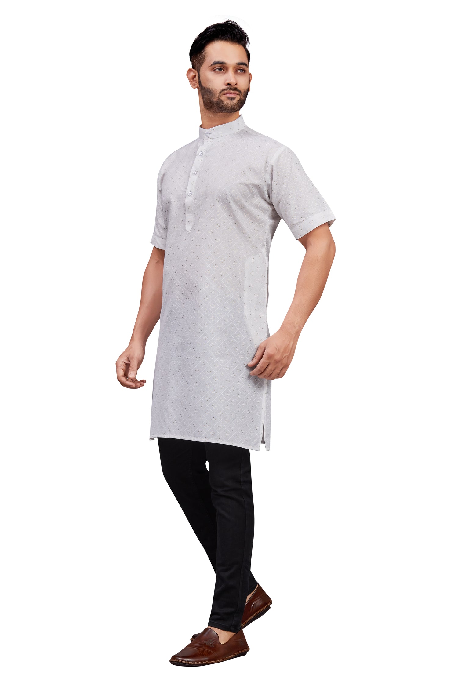 Mens Cotton Printed Kurta